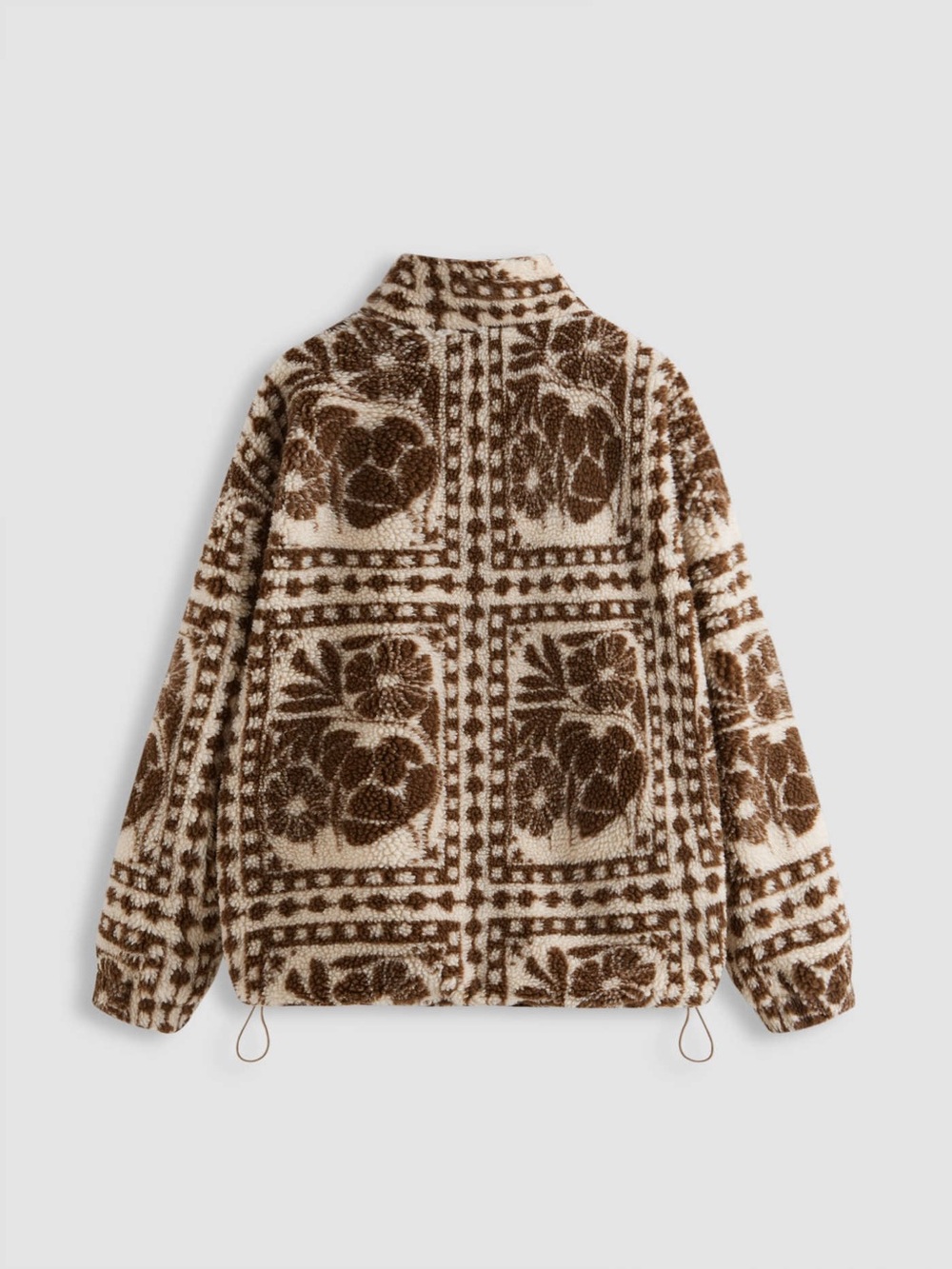 Cider PRINTED FLEECE ZIP FRONT JACKET CURVE & PLUS ZZ1 MSRP $63 - Picture 6 of 8